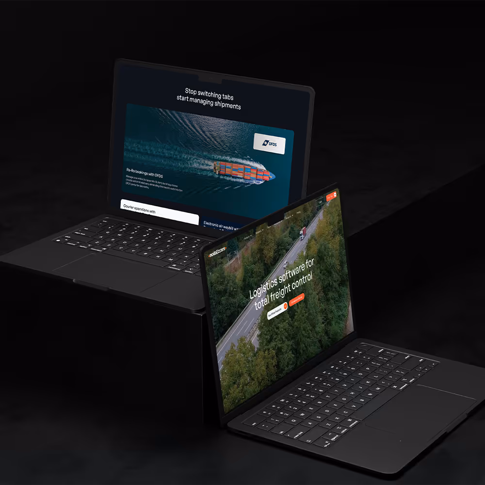 Modaltrans'ın yeni web sitesi, iki ekranda