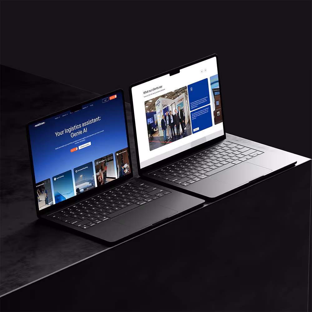 Modaltrans'ın yeni web sitesi tasarımından sayfalar