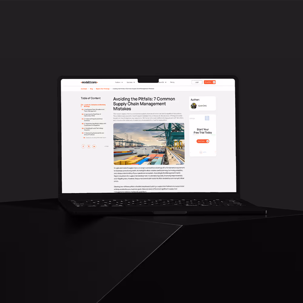 Modaltrans'ın yeni blog yapısı, dizüstü bilgisayarda