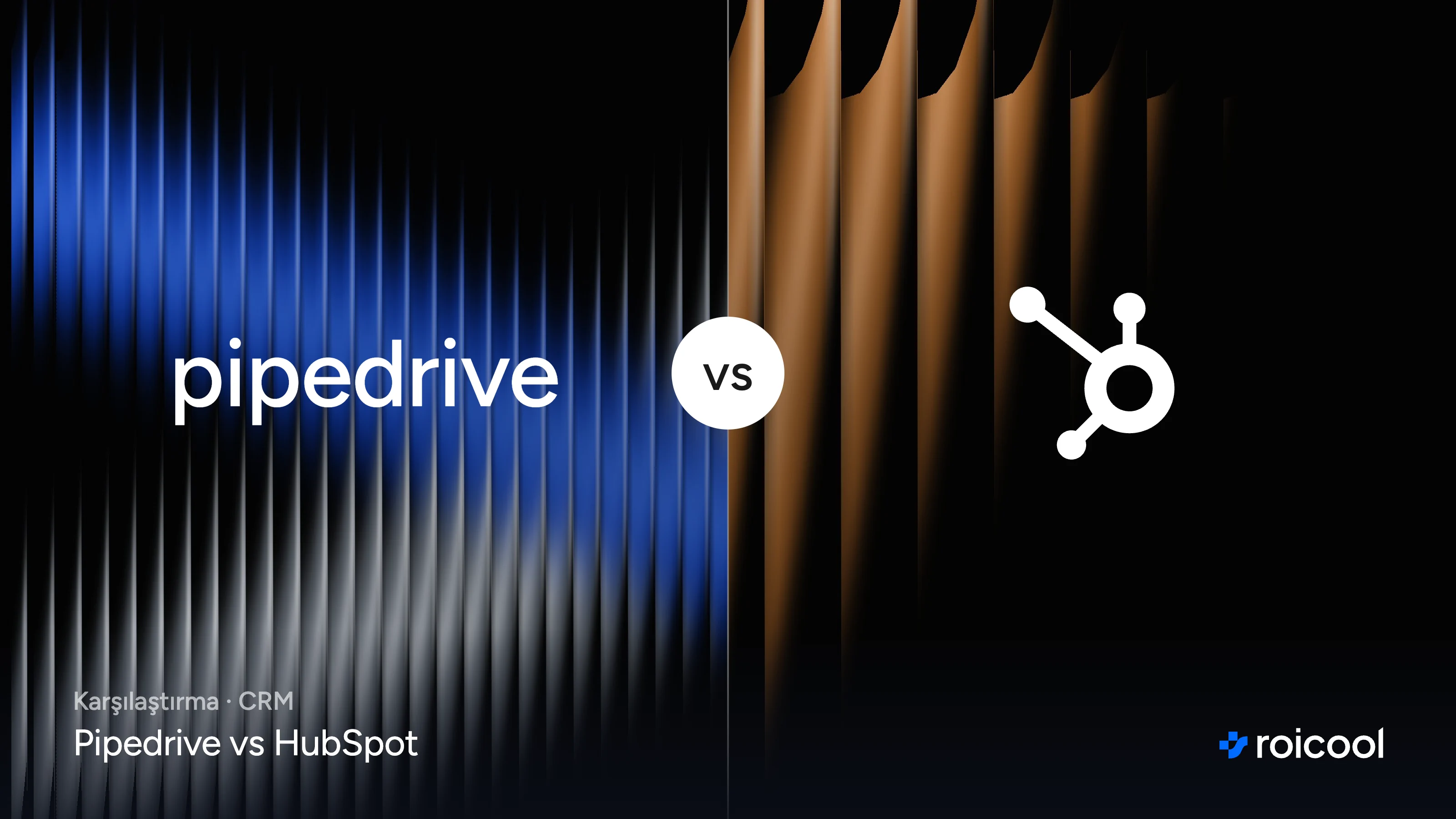 Pipedrive vs HubSpot: HubSpot logosu ve pipedrive yazısı