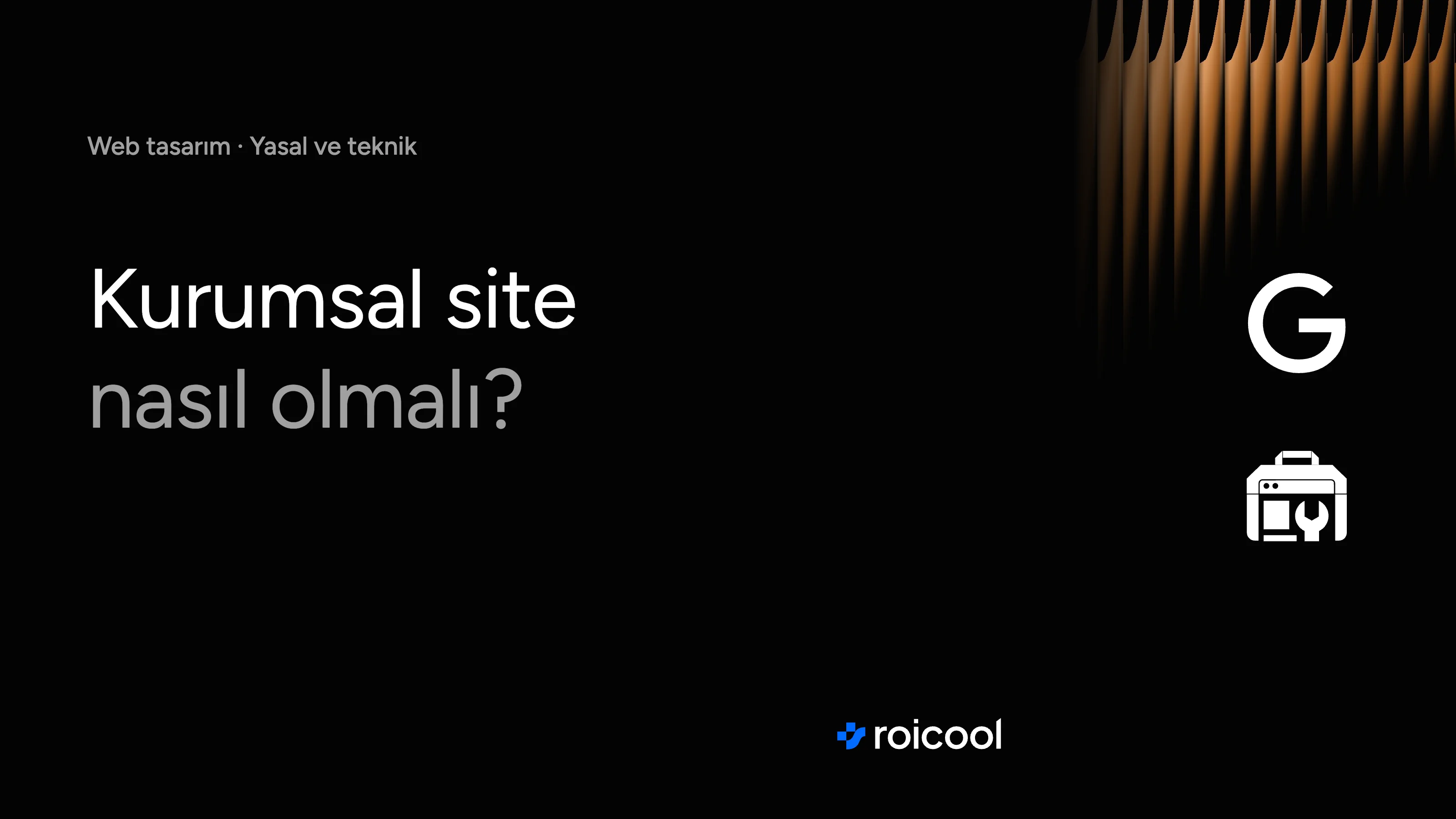 Kurumsal web sitesi nasıl olmalı yazısının kapağı: Google ve Search Console logoları