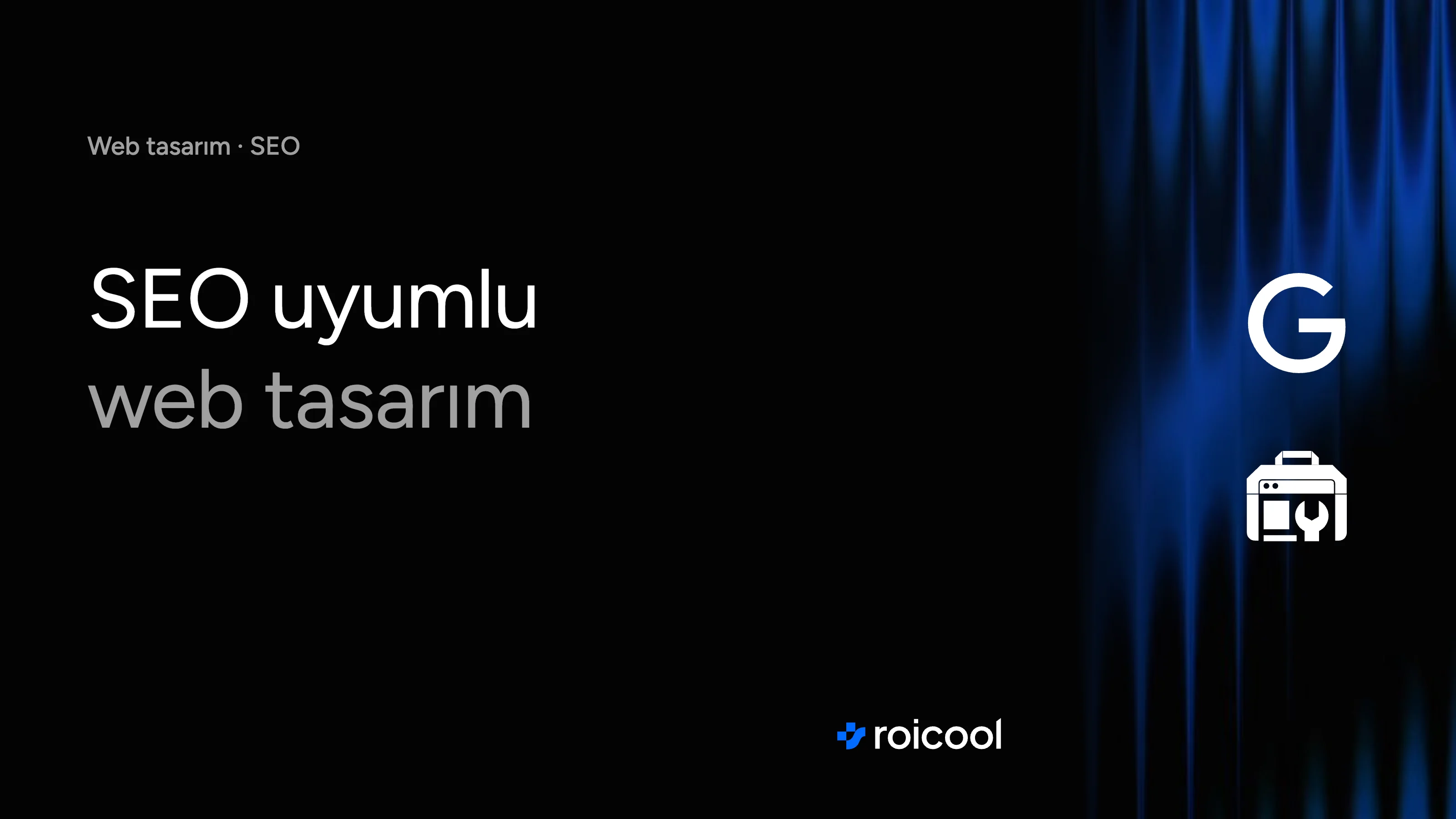 SEO uyumlu web tasarım yazısının kapağı: Google ve Search Console logoları