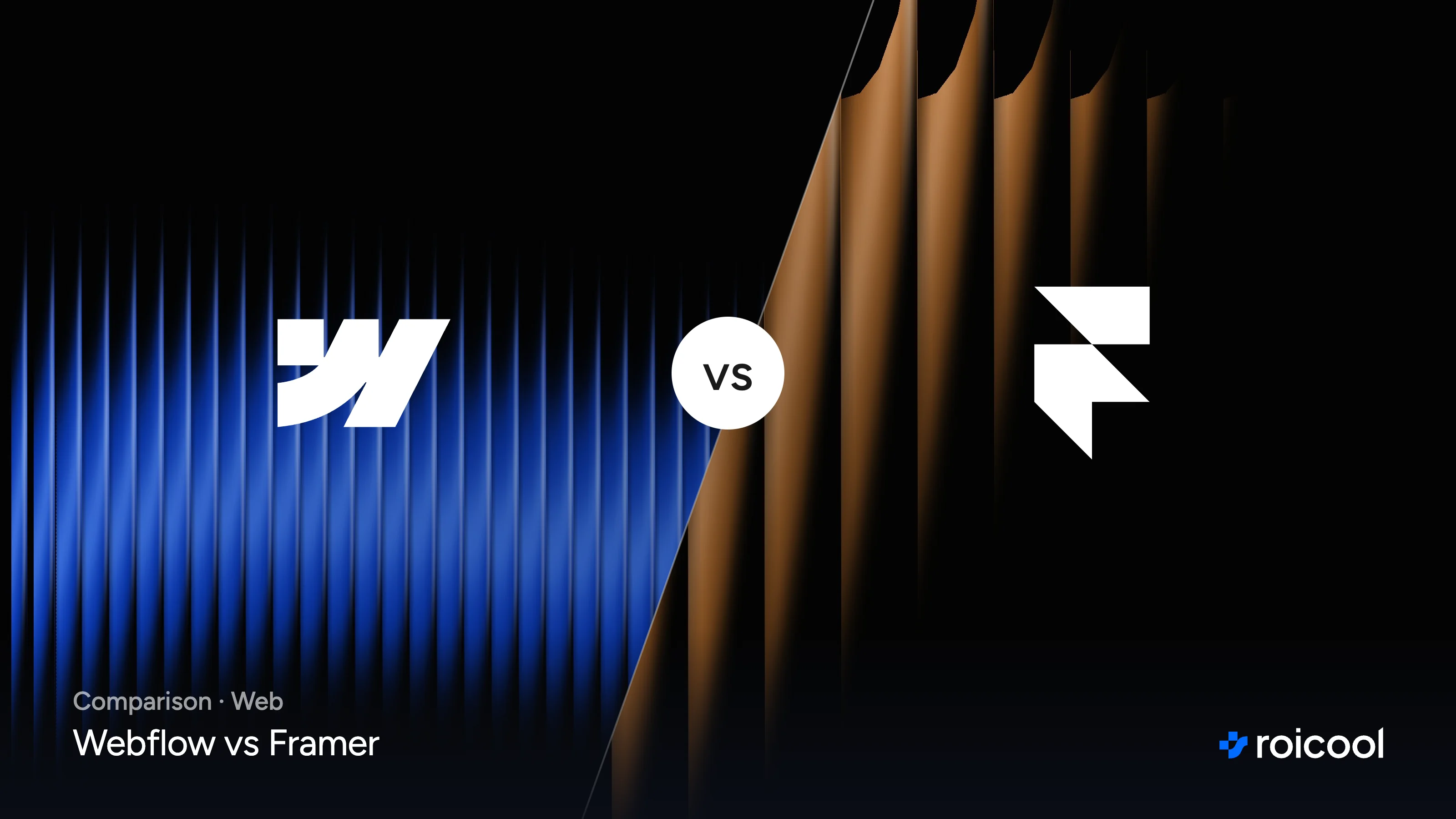 Webflow vs Framer: the Webflow and Framer logos