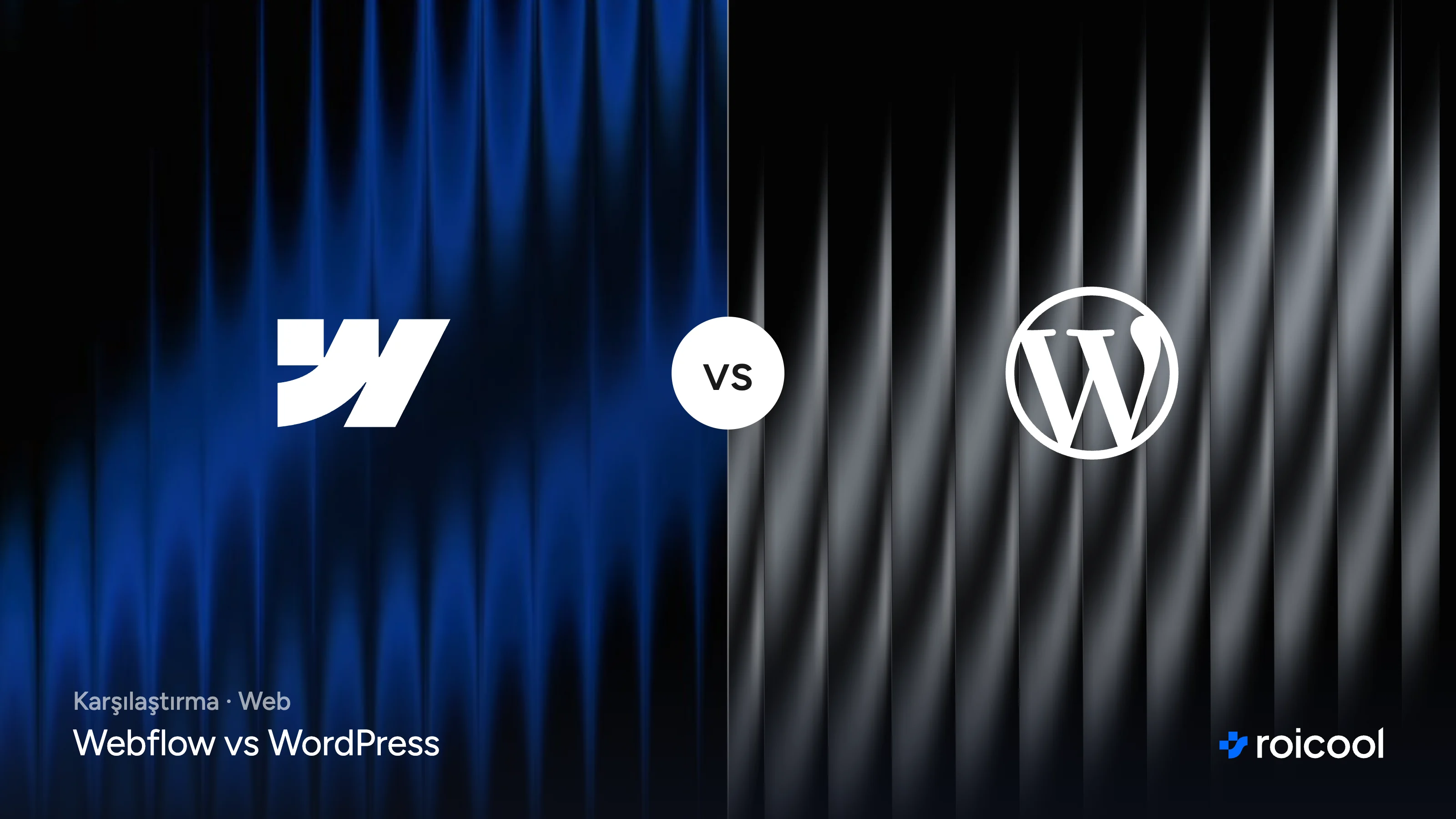 Webflow vs WordPress: Webflow ve WordPress logoları