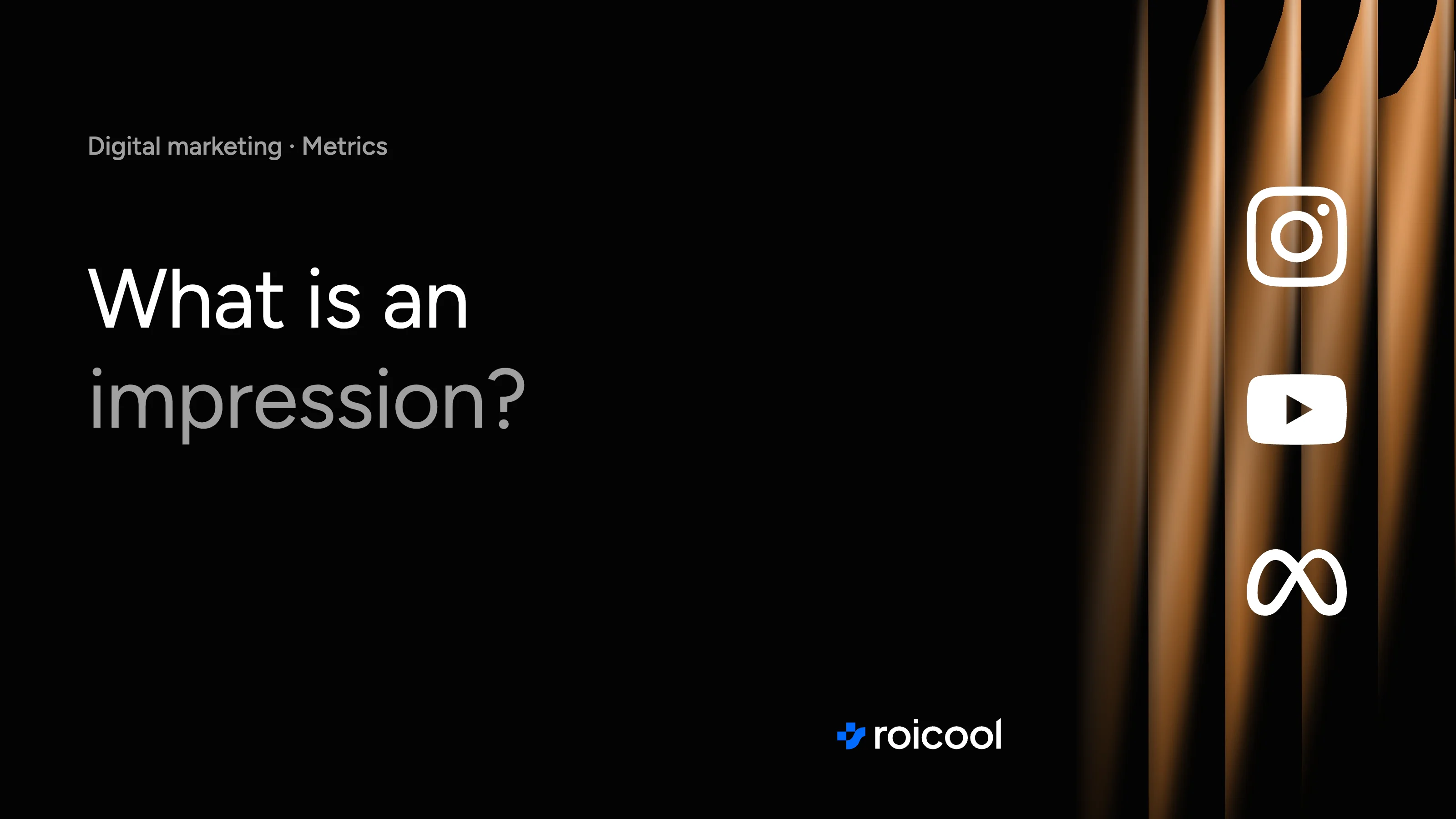 Cover of the post "What does impression mean": the Instagram, YouTube and Meta logos