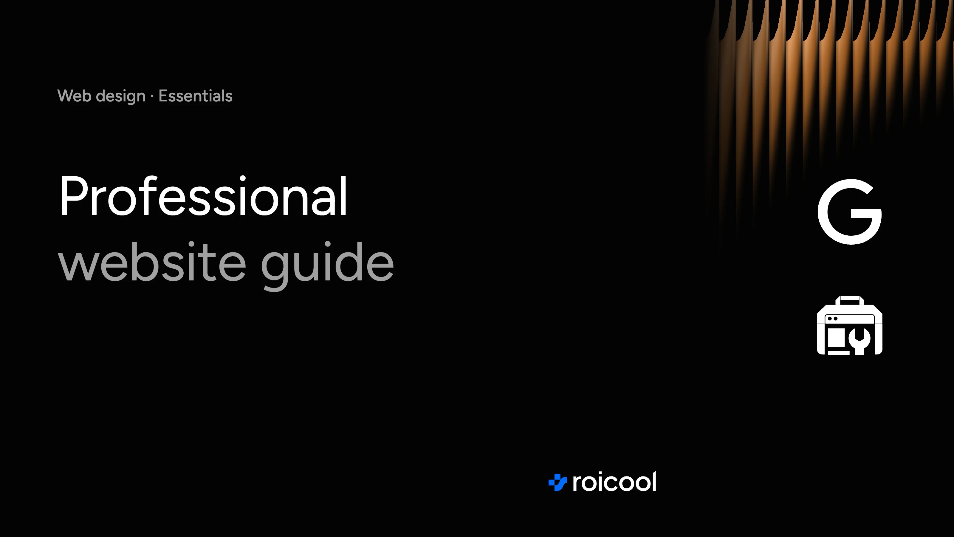 Cover of the post "What should a professional website look like": the Google and Search Console logos