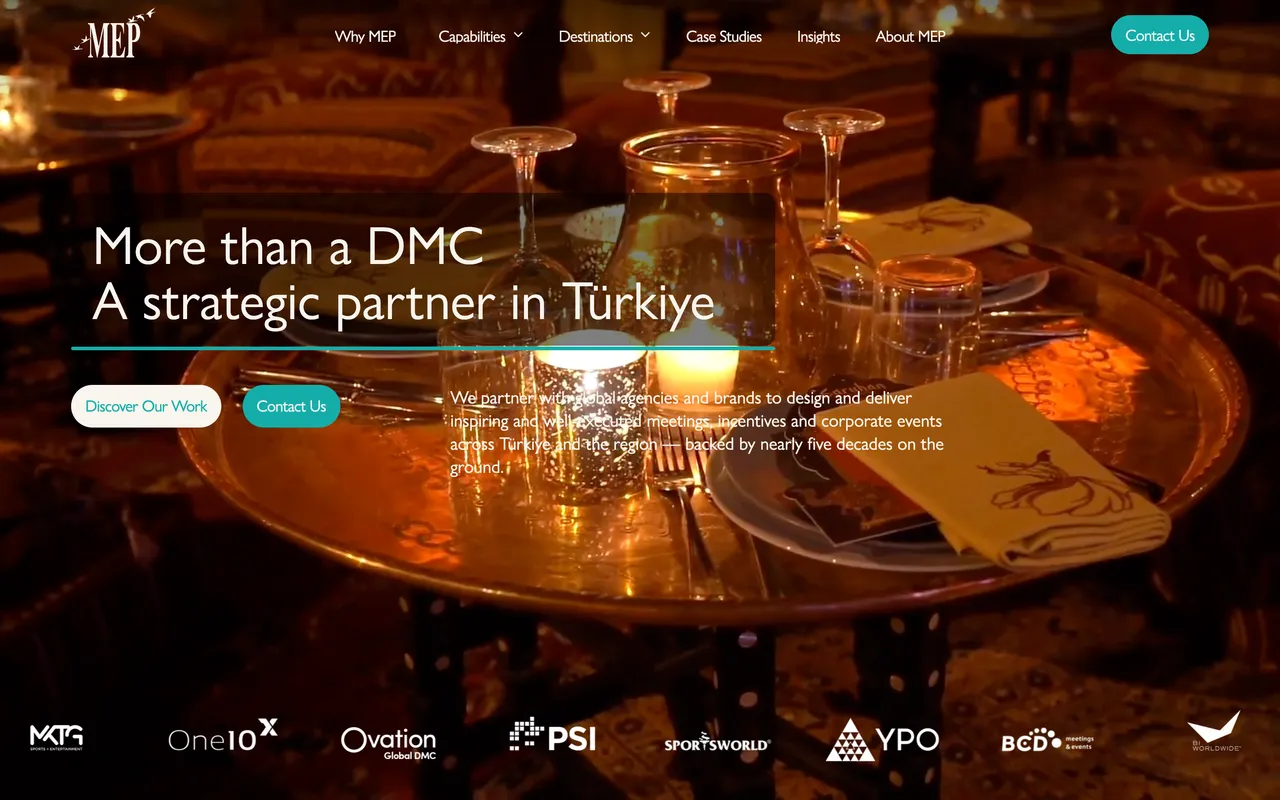 MEP DMC ana sayfası (canlı site görüntüsü)